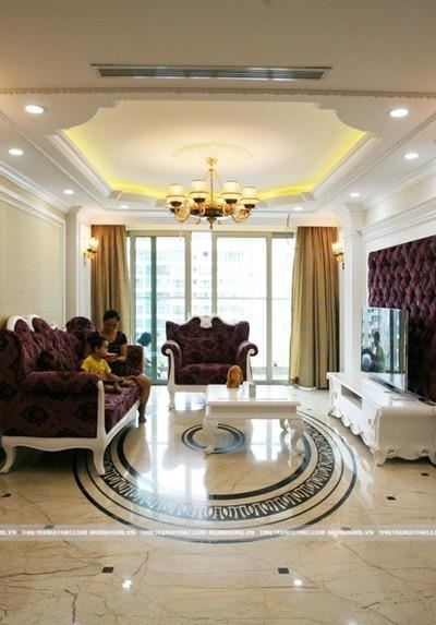 Thi công nội thất chung cư tân cổ điển tại Mandarin Garden